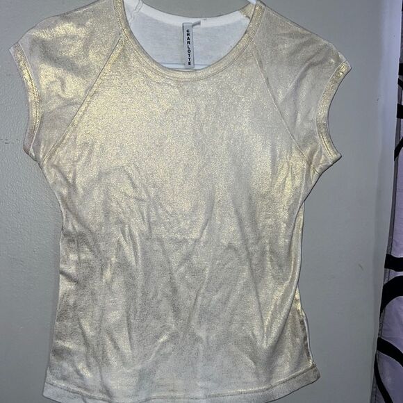 Charlotte gold short sleeve shirt - Picture 1 of 4
